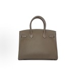 HERMES爱⻢仕 Birkin 30 ⾦扣 ⼥款 18 Etoupe ⼤象灰